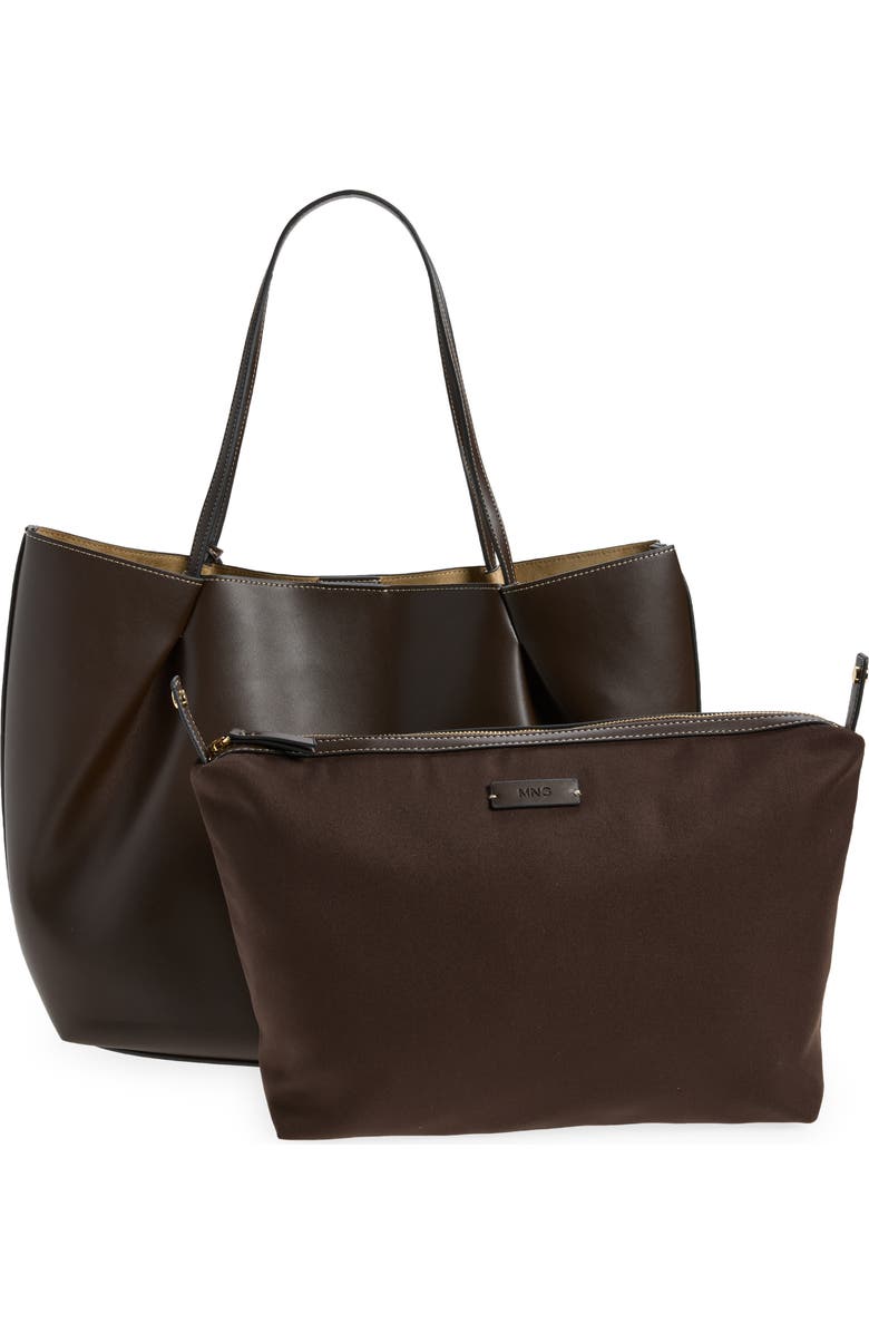 MANGO Isabel Faux Leather Tote, Alternate, color,