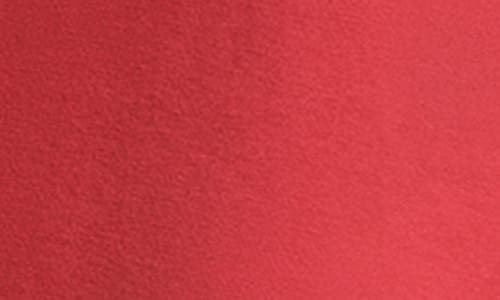 Isaac Mizrahi New York Satin Trim Peter Pan Collar Stretch Cotton T-shirt In Red