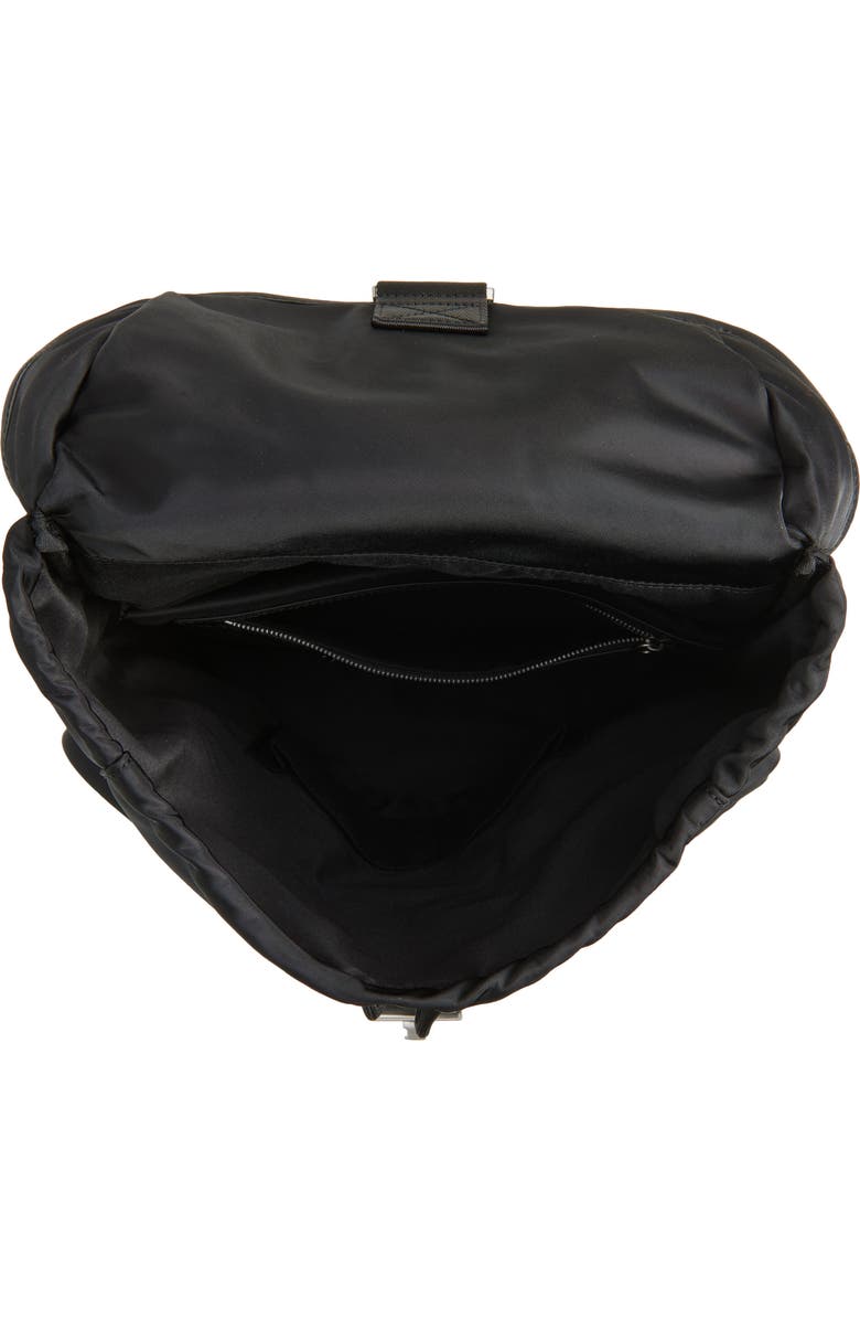 Off-White Drawstring Backpack, Alternate, color, Black