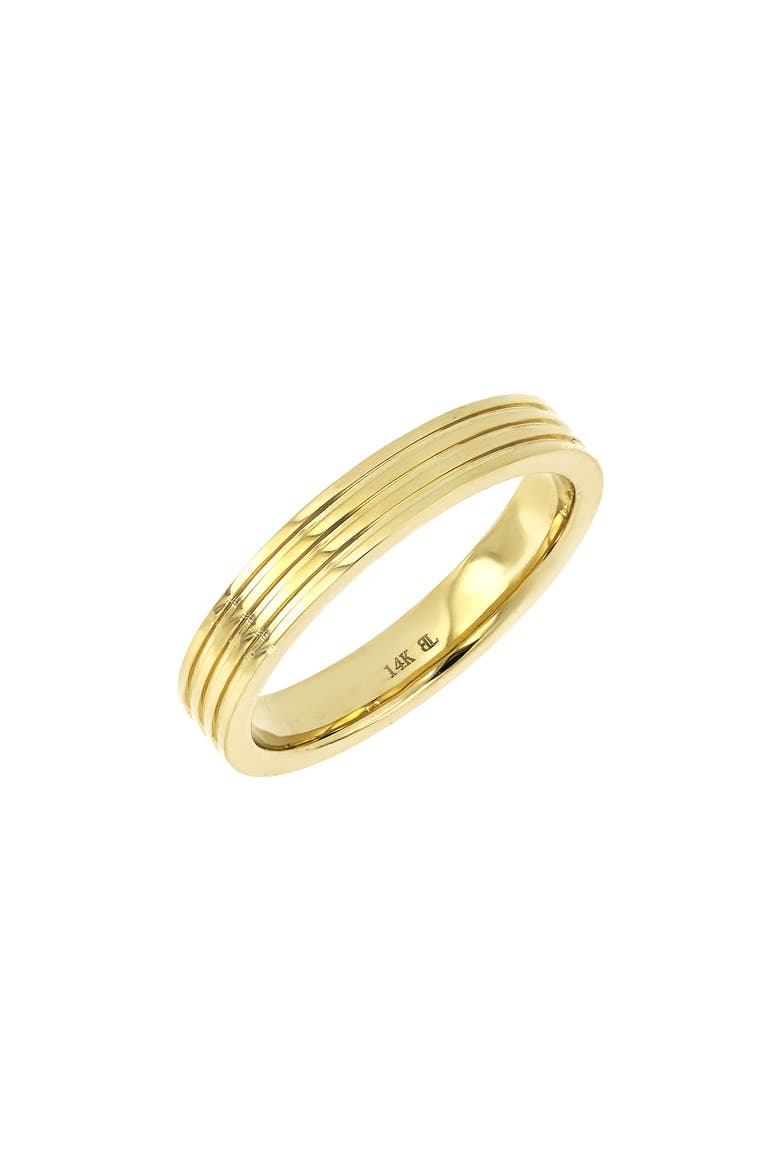 Men's Stripe 14K Gold Ring (Nordstrom Exclusive), Main, color, 14K YELLOW GOLD