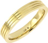 Bony Levy Men's Stripe 14K Gold Ring