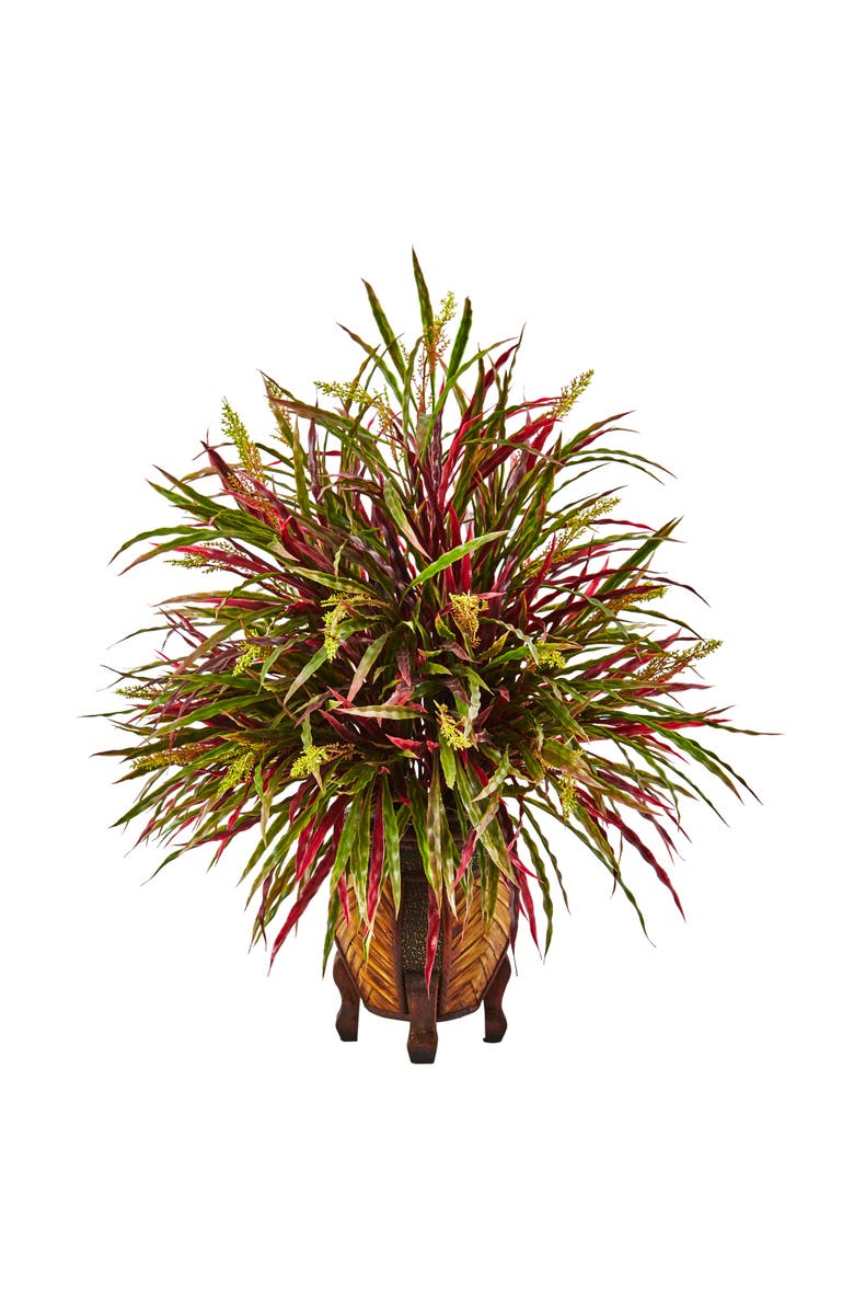 NEARLY NATURAL Autumn Grass Arrangement, Main, color, Red/Green