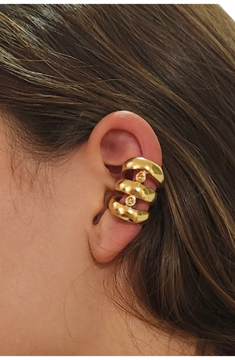 Daniela Millan Jewelry Rainbow Ear Cuff, Alternate, color, Gold