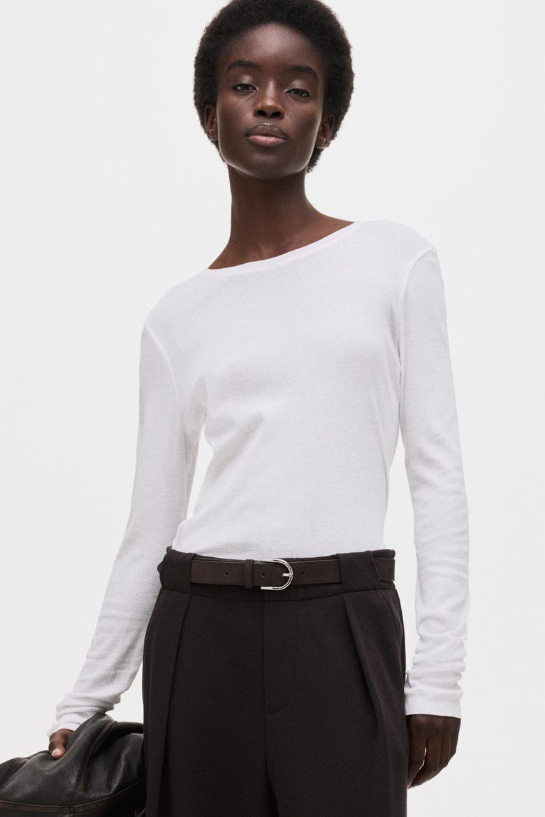 Belted Ponte Di Roma Trousers, Alternate, color, Dark brown