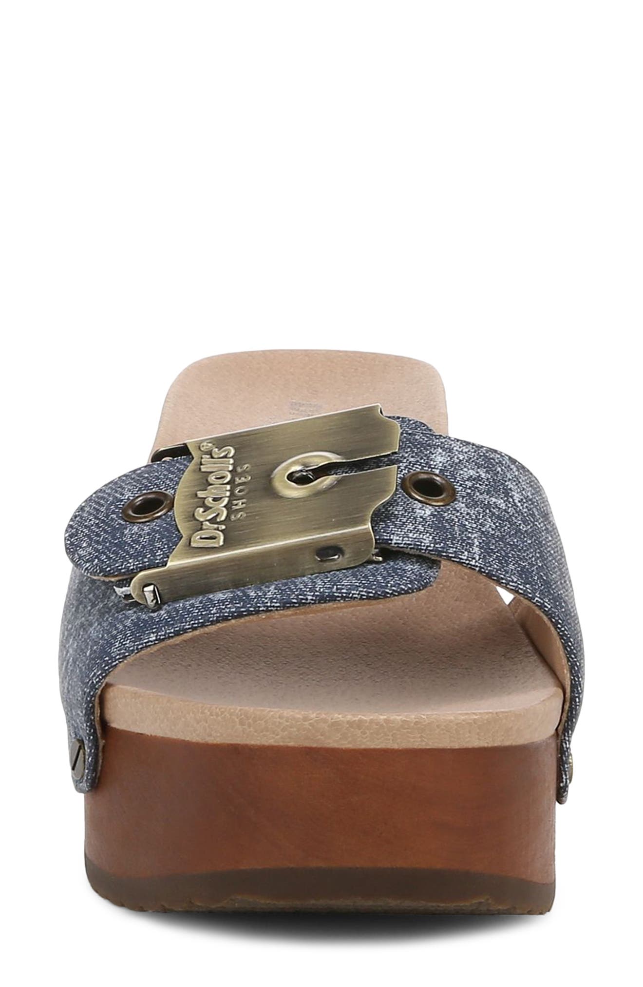 Dr. Scholl's Original Life Wedge Sandal, Alternate, color, Dark Blue Denim