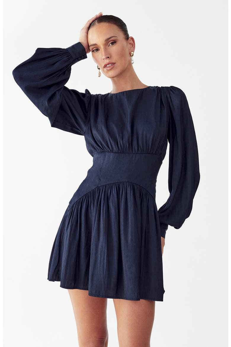 Izzy Mini Dress, Alternate, color, Navy Blue