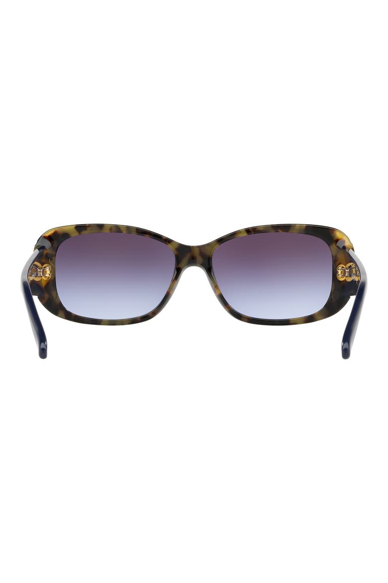 55mm Gradient Rectangular Sunglasses, Alternate, color, TORT BLUE