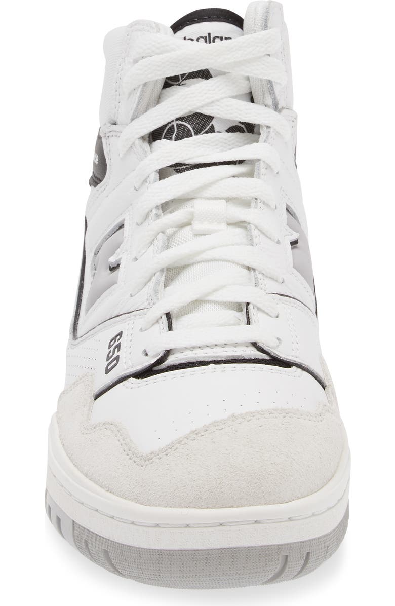 New Balance 650 High Top Sneaker, Alternate, color, White/ Black