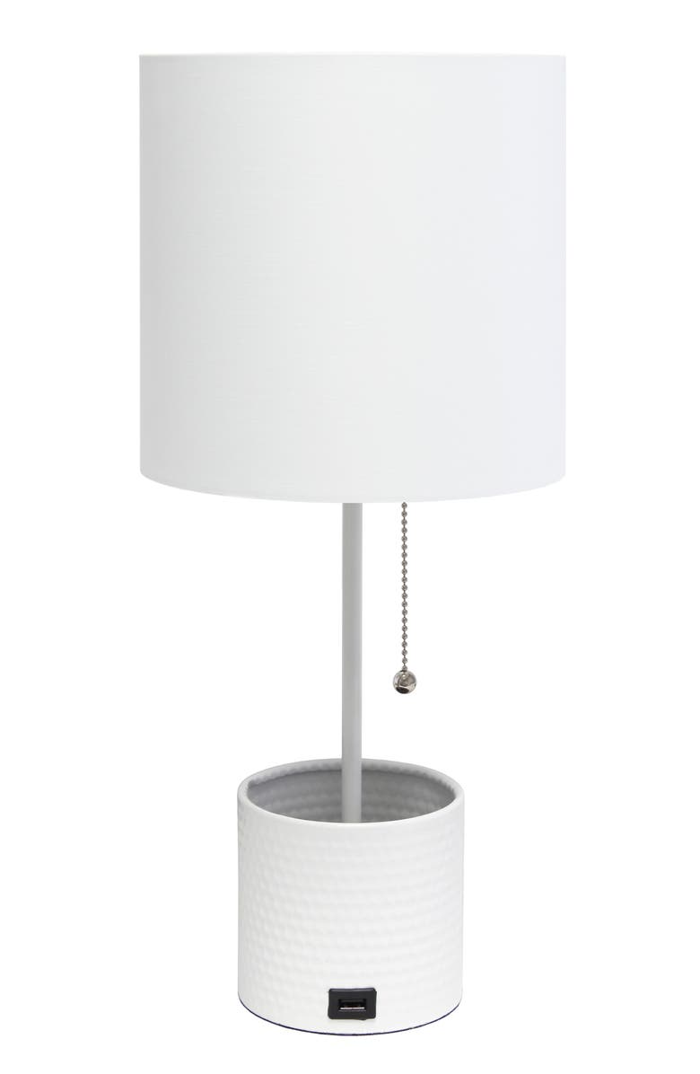 LALIA HOME Simple Designs Hammered Metal Lamp, Main, color,