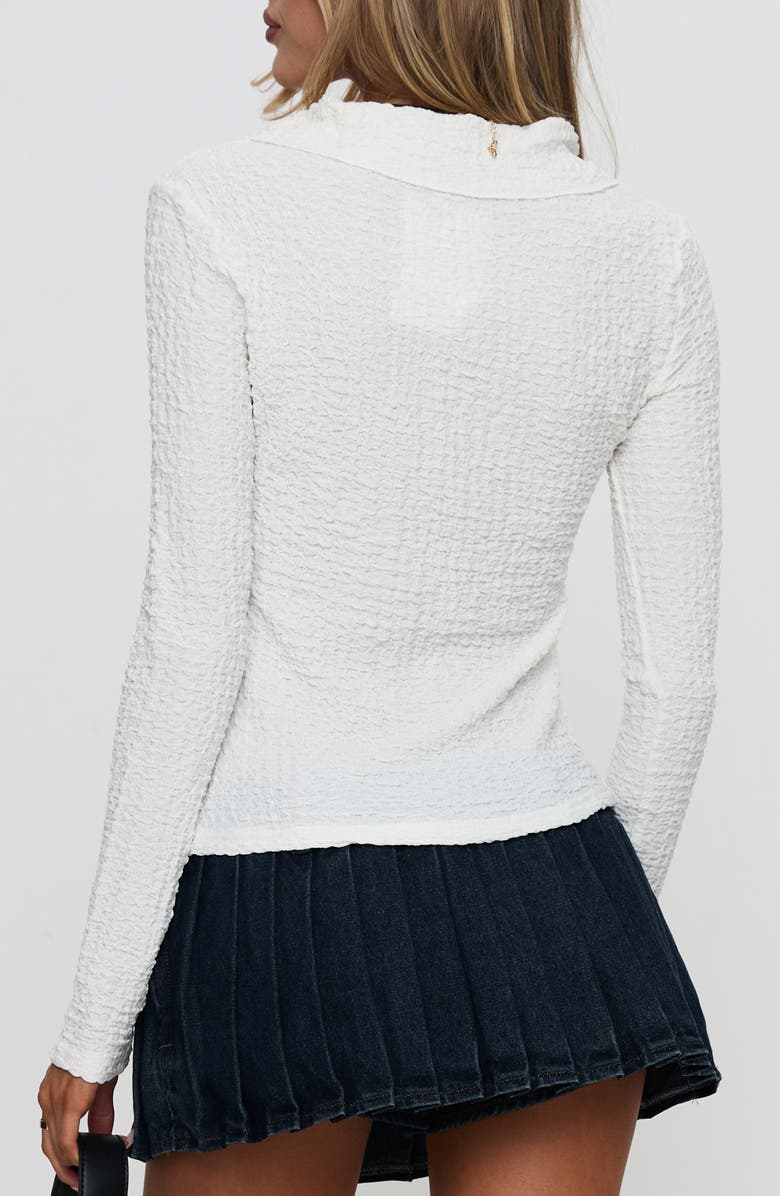 Princess Polly Luther Textured Button-Front Top, Alternate, color, 