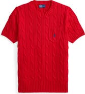 Polo Ralph Lauren Short Sleeve Cotton Cable Knit Sweater