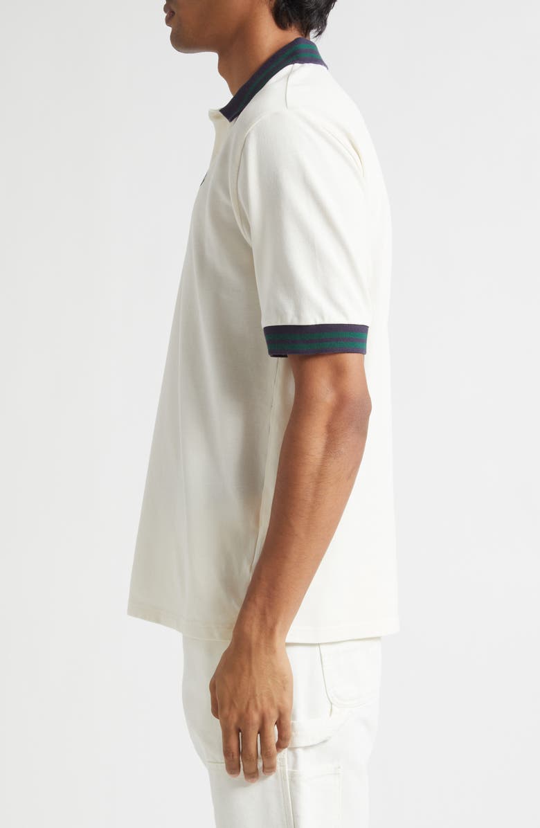 PALMES Oval Logo Cotton Piqué Polo, Alternate, color, Broken White