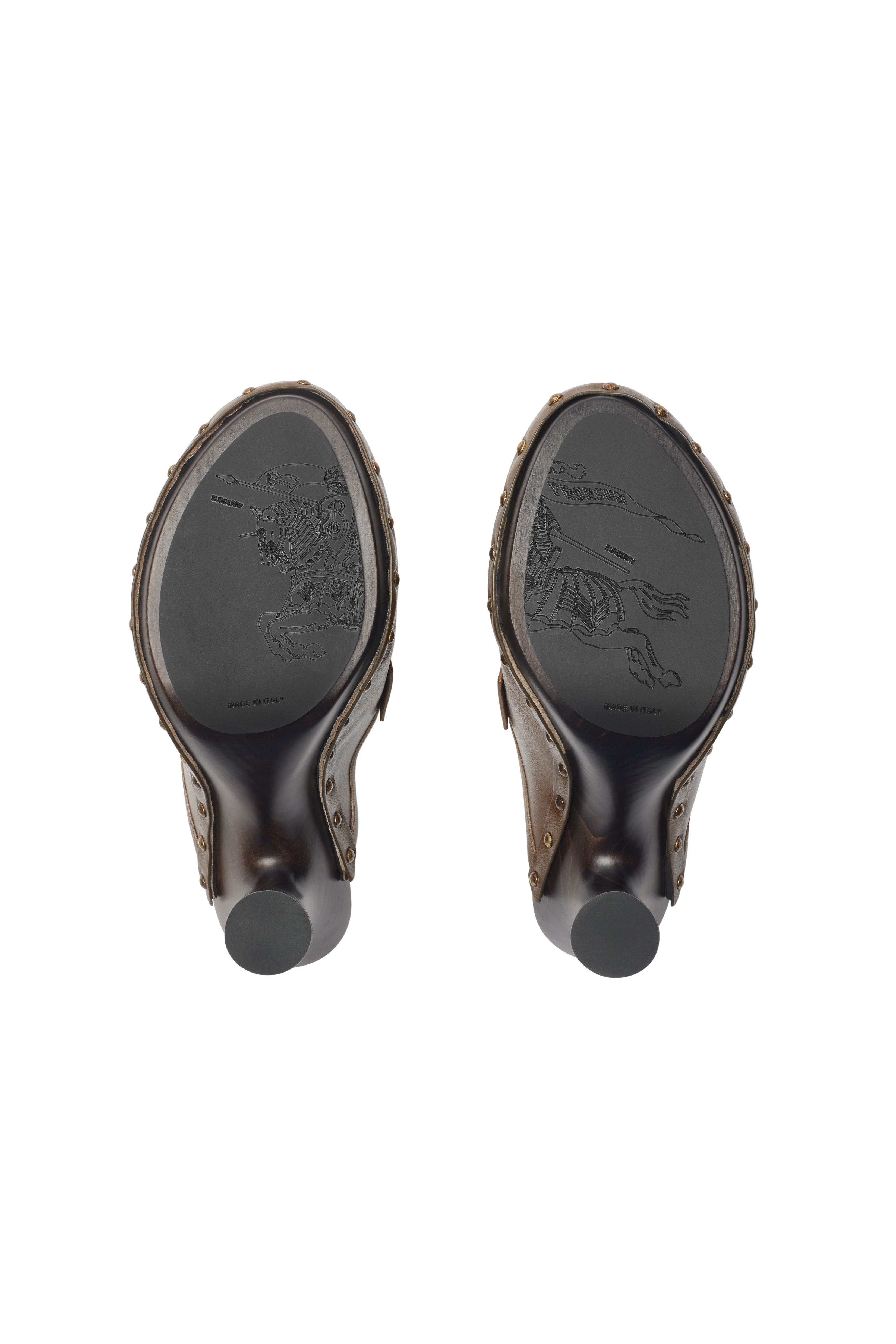 Burberry Leather Potter Clogs, Alternate, color, Splinter