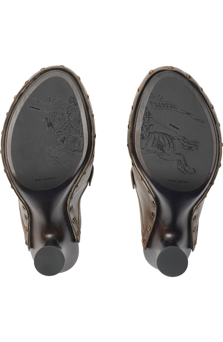 Burberry Leather Potter Clogs, Alternate, color, Splinter