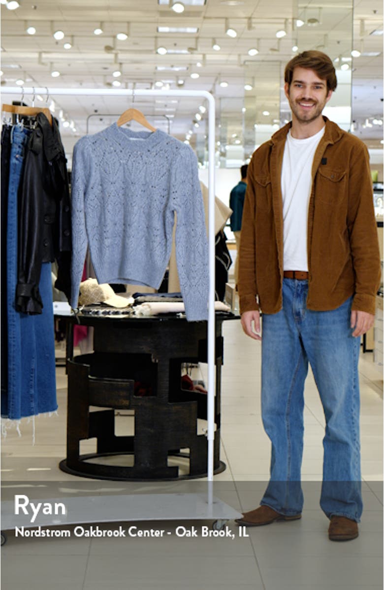 Evy Puff Sleeve Open Stitch Sweater, sales video thumbnail