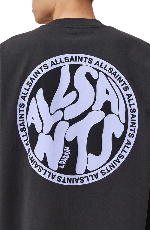 Allsaints Distortion Graphic T-shirt In Black