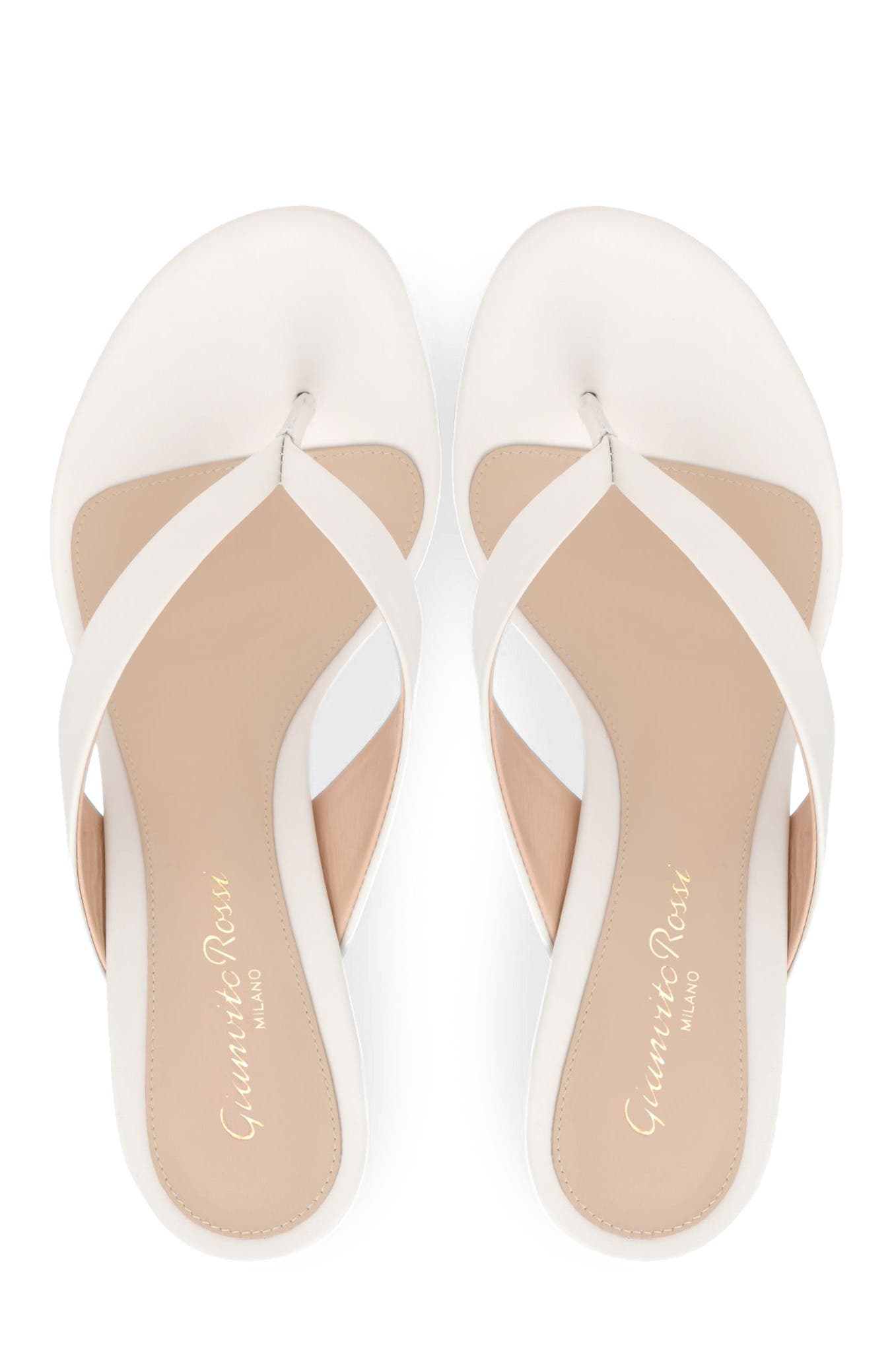 Sofia Thong Mule, Alternate, color, White Calf Leather