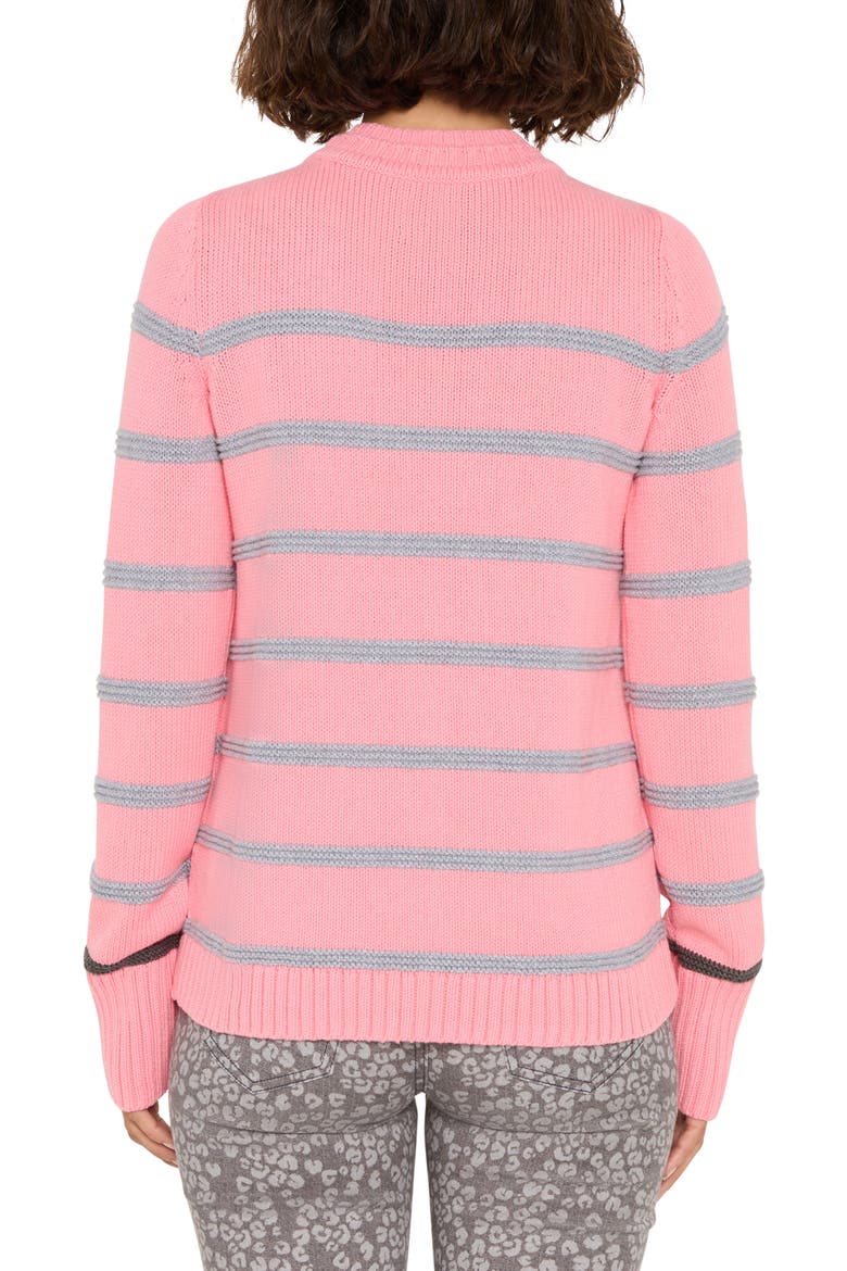 Go to Stripe Cotton Sweater, Alternate, color, PINK MULTI