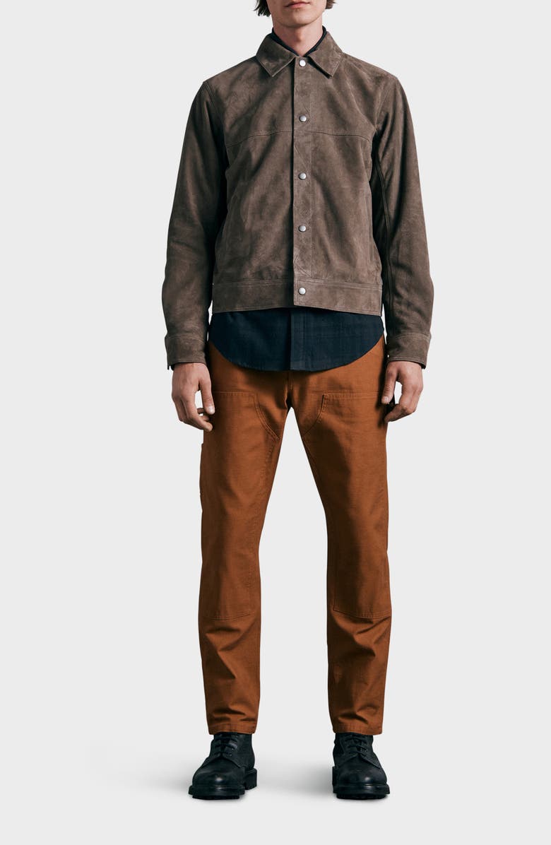 rag & bone Owen Suede Trucker Jacket, Alternate, color, 