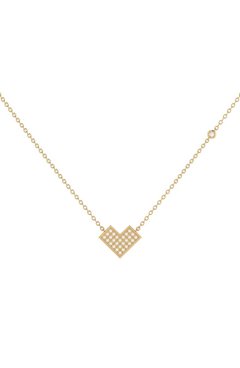 LuvMyJewelry Home One Way Diamond Pendant Necklace - 0.09ct., Alternate, color, 14Kt Gold Vermeil On Sterling