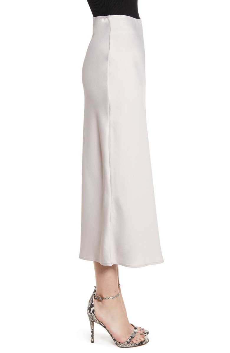Topshop Matte Satin Bias Cut Skirt, Alternate, color, 