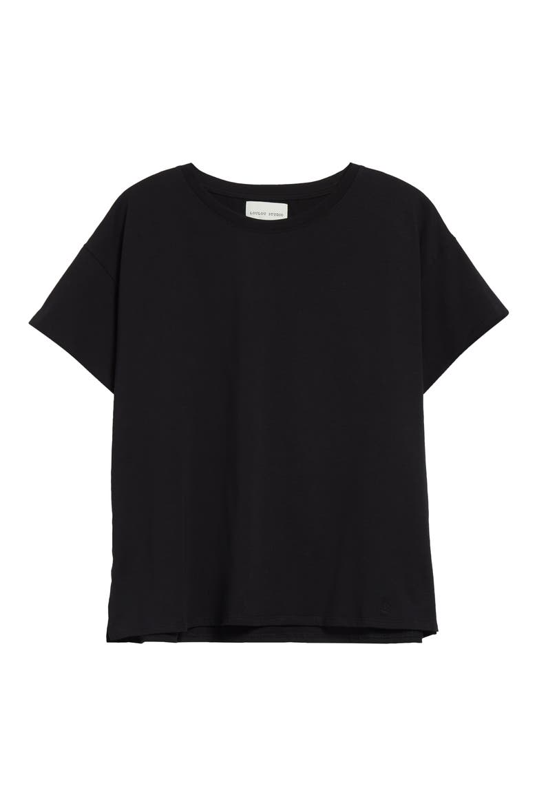 Basiluzzo Cotton T-Shirt, Alternate, color, BLACK