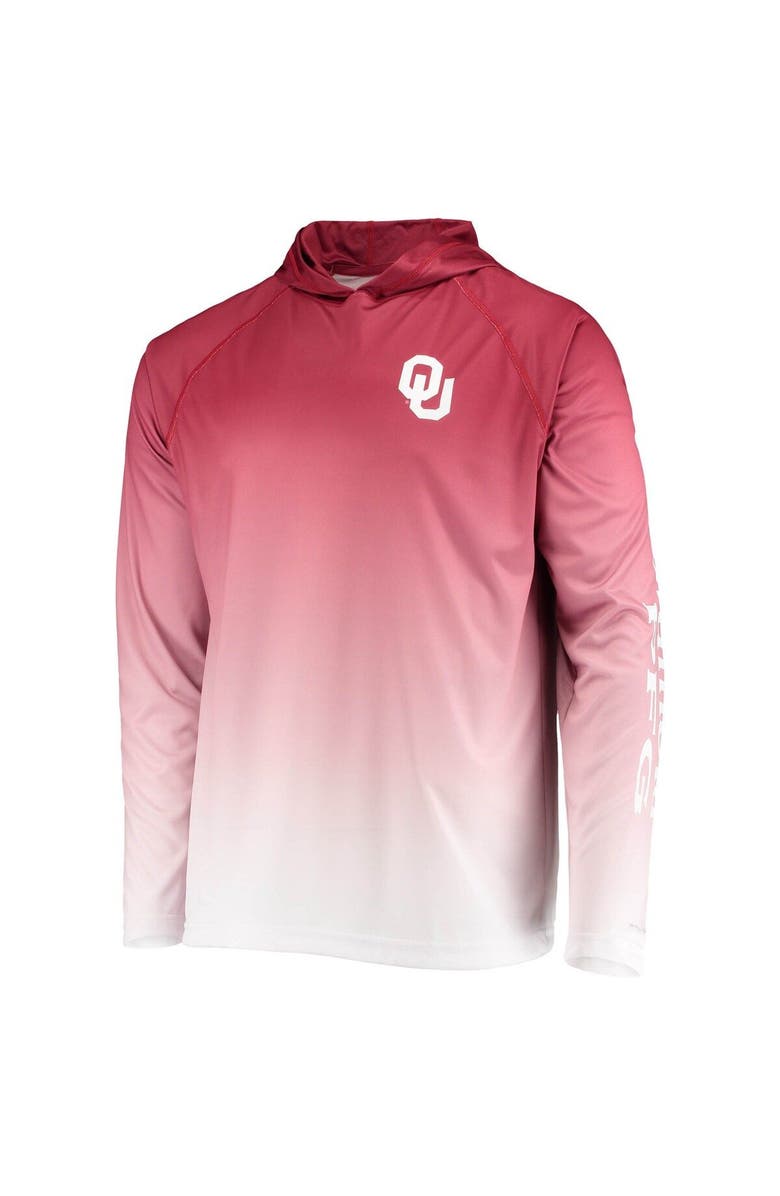 Columbia Men's Columbia PFG Crimson Oklahoma Sooners Terminal Tackle Omni-Shade UPF 50 Long Sleeve Hooded Top, Alternate, color, Crimson