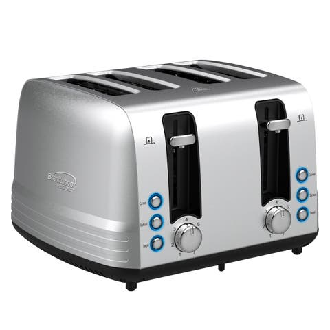Extra Wide 4 Slot Stainless Steel Toaster