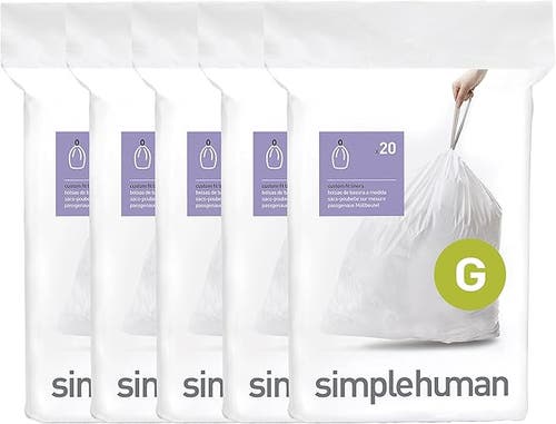 Simplehuman Code G Custom Fit Liners With Quick Dispense Packs In White