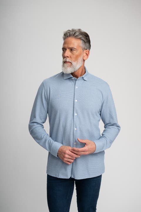 Core LS Technical Pique Button-Up Shirt