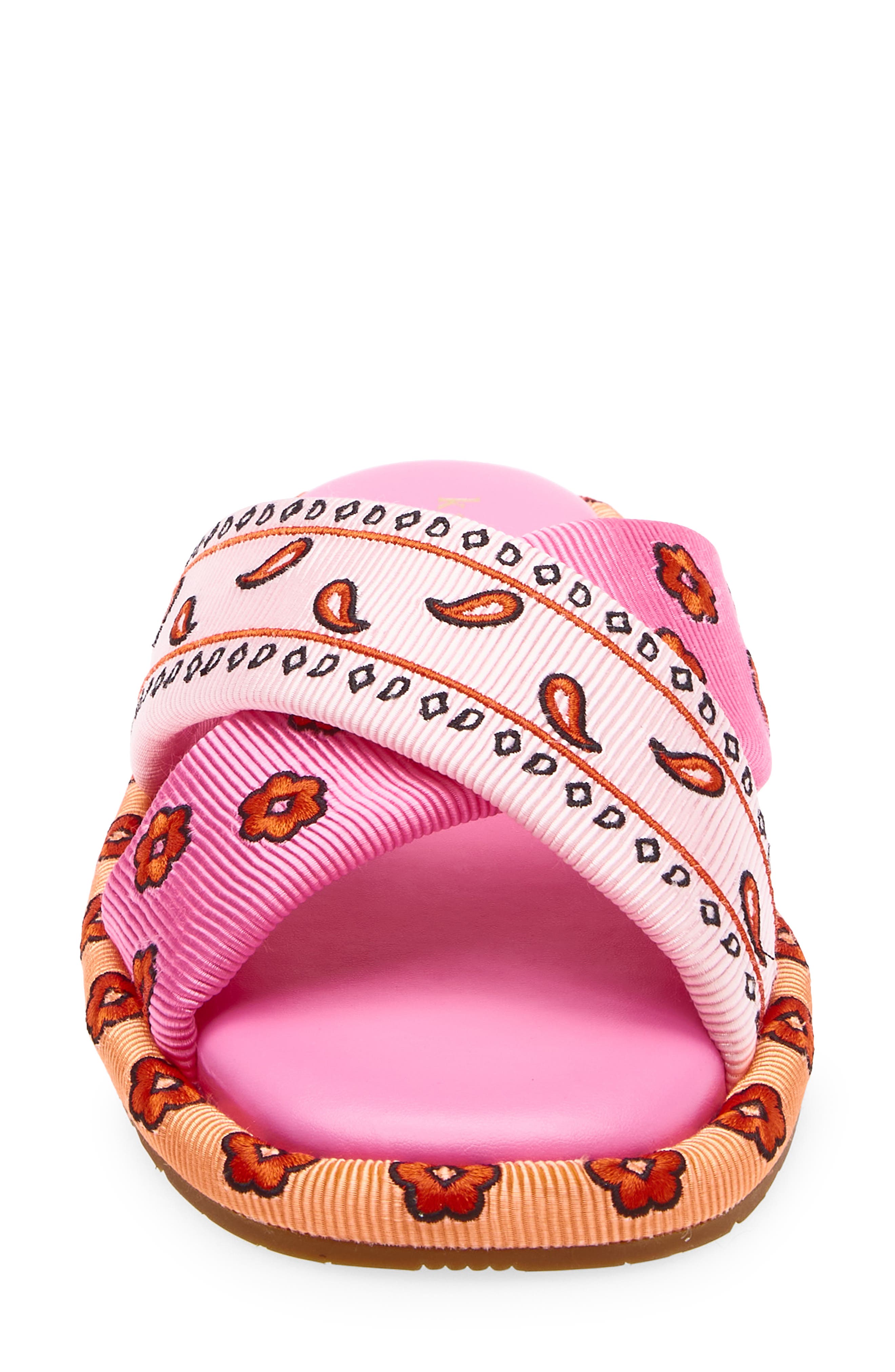 Kate Spade New York rio bandana slide sandal, Alternate, color, Persimmon