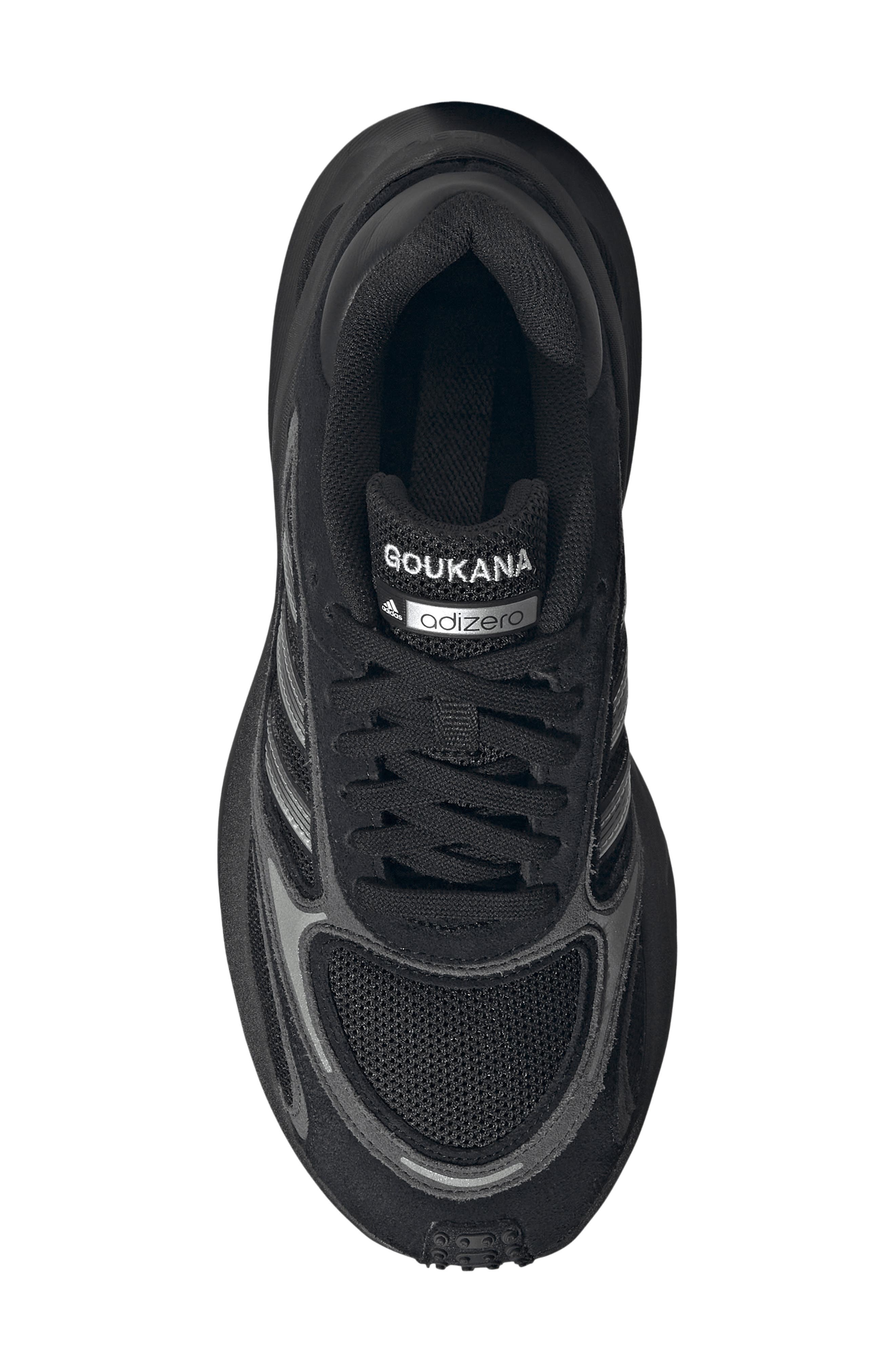 Adizero Goukana Sneaker, Alternate, color, CORE BLACK/ SILVER / CARBON