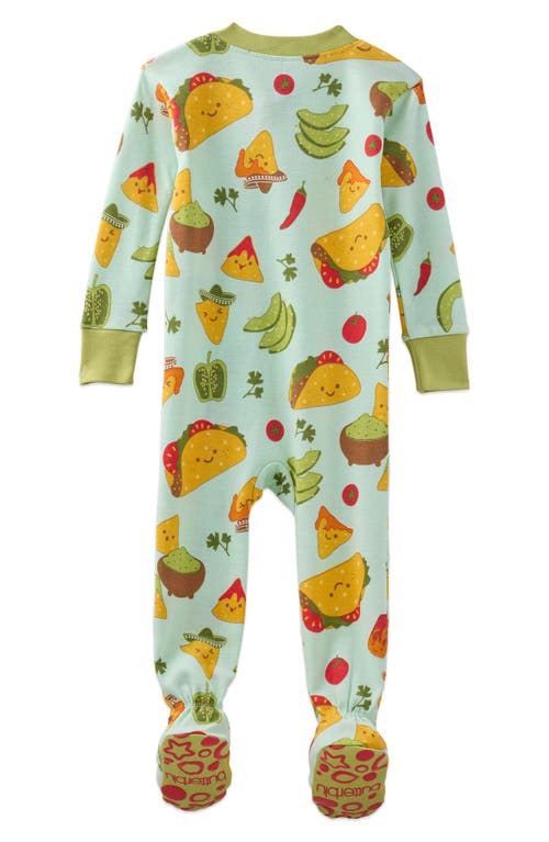 Butterblu Cruz One-piece Organic Cotton Footie Pajamas In Green