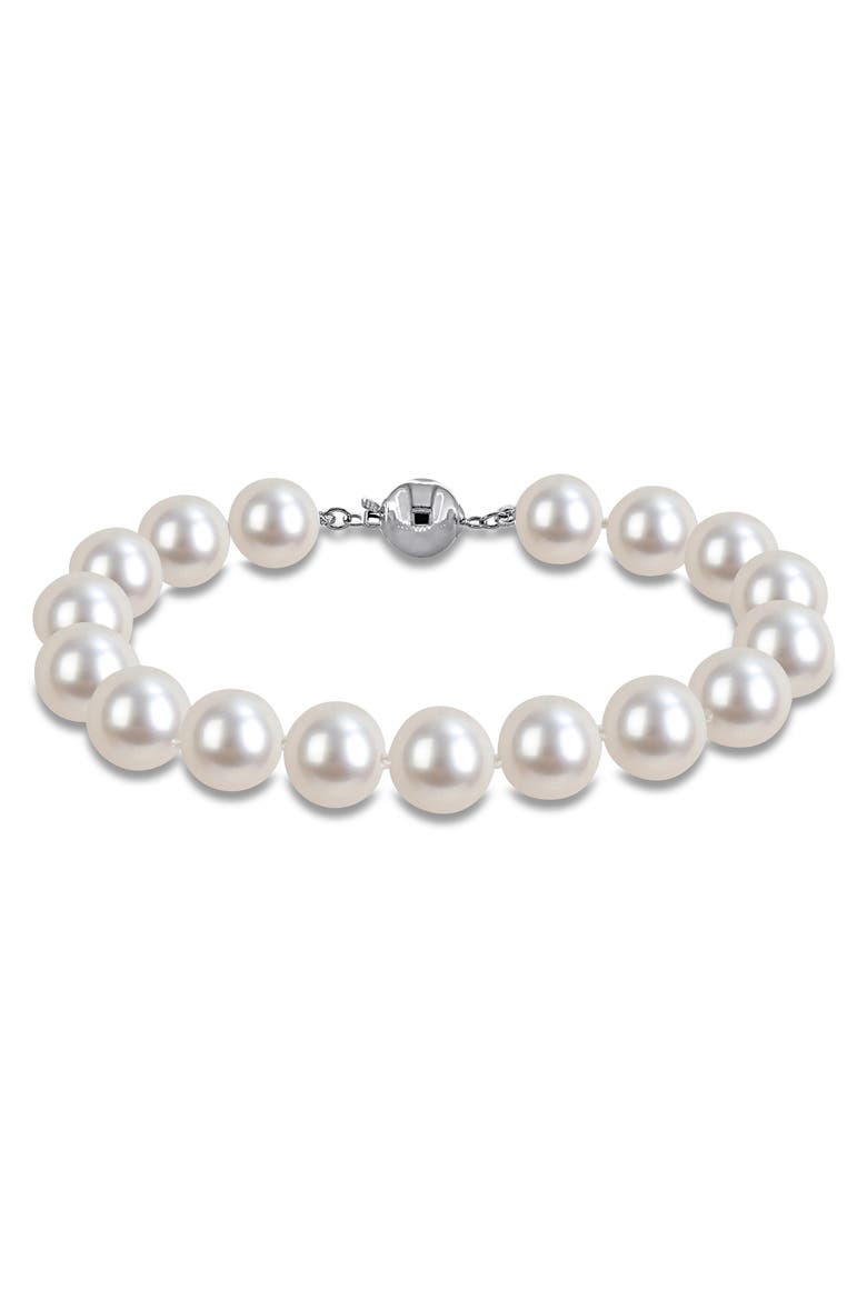Cultured Freshwater Pearl Bracelet, Main, color, WHITE