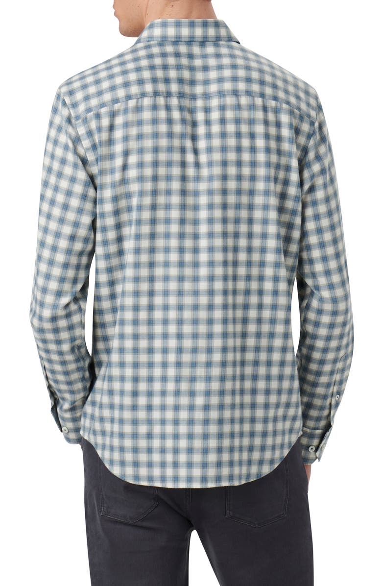 Bugatchi Julian Shaped Fit Plaid Stretch Button-Up Shirt, Alternate, color, 