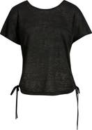 CITY BLUES Side Tie Knit Top