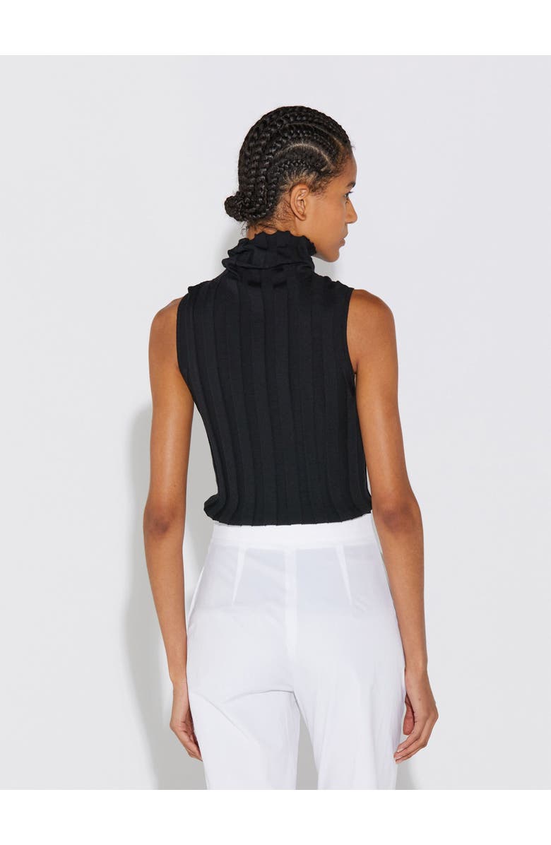 Callas Milano Romy Sleeveless Turtleneck in Merino Wool Rib, Alternate, color, Black