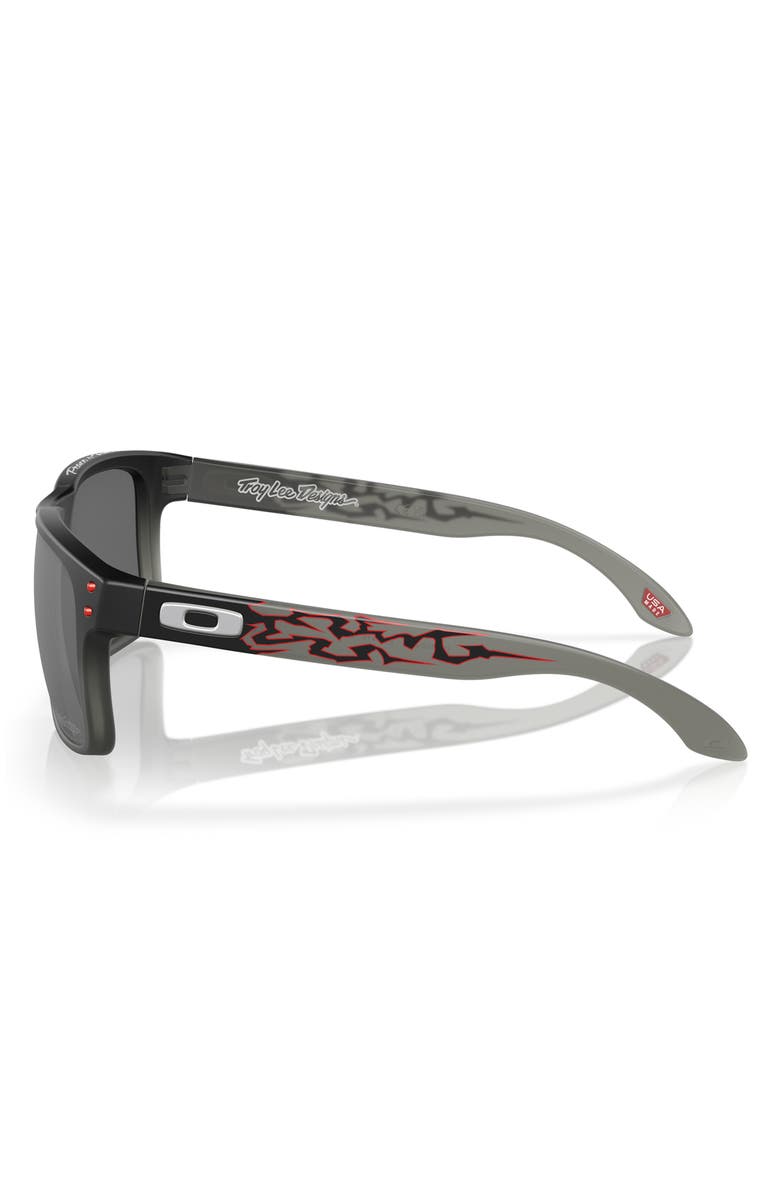 Oakley Holbrook 57mm Prizm<sup>™</sup> Gradient Polarized Square Sunglasses, Alternate, color, Shiny Black