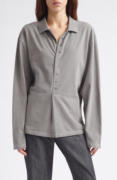 Mori Long Sleeve Organic Cotton Polo