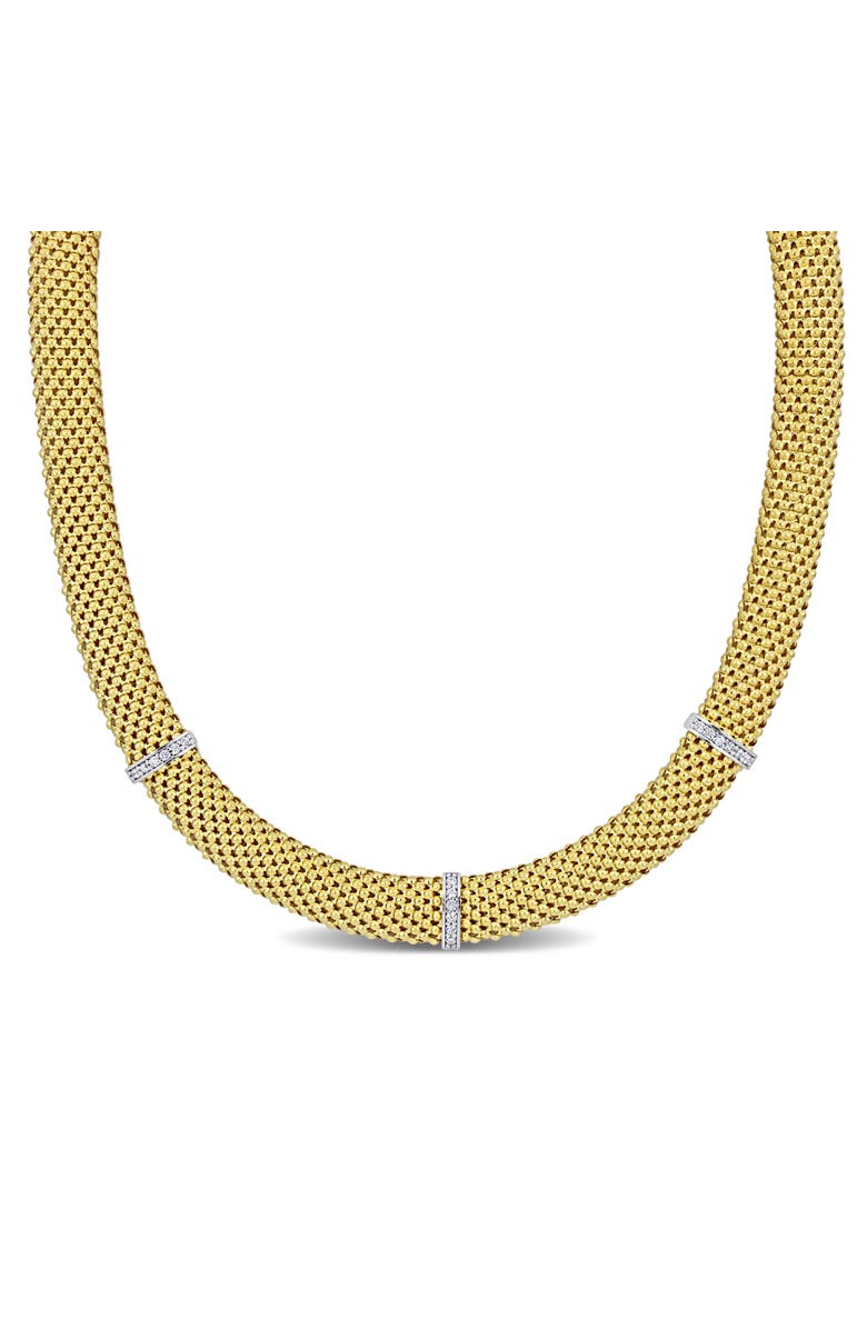 Julianna B. Cubic Zirconia Popcorn Station Necklace, Main, color, Yellow-Plated