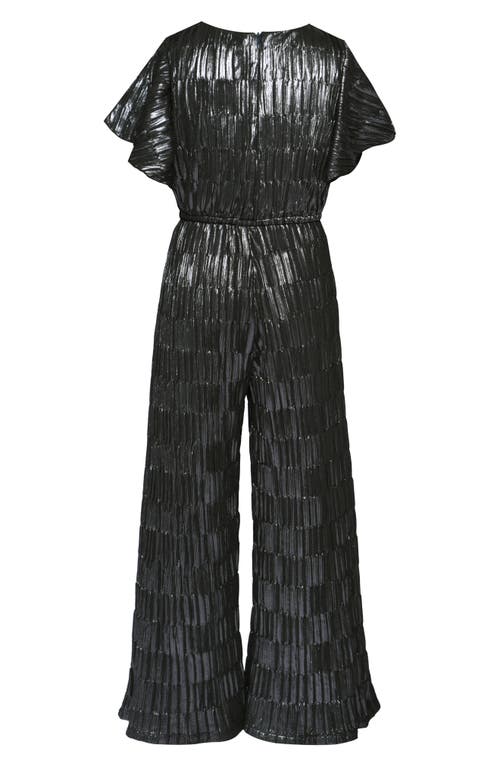 HANNAH BANANA HANNAH BANANA KIDS' METALLIC FLUTTER SLEEVE JUMPSUIT