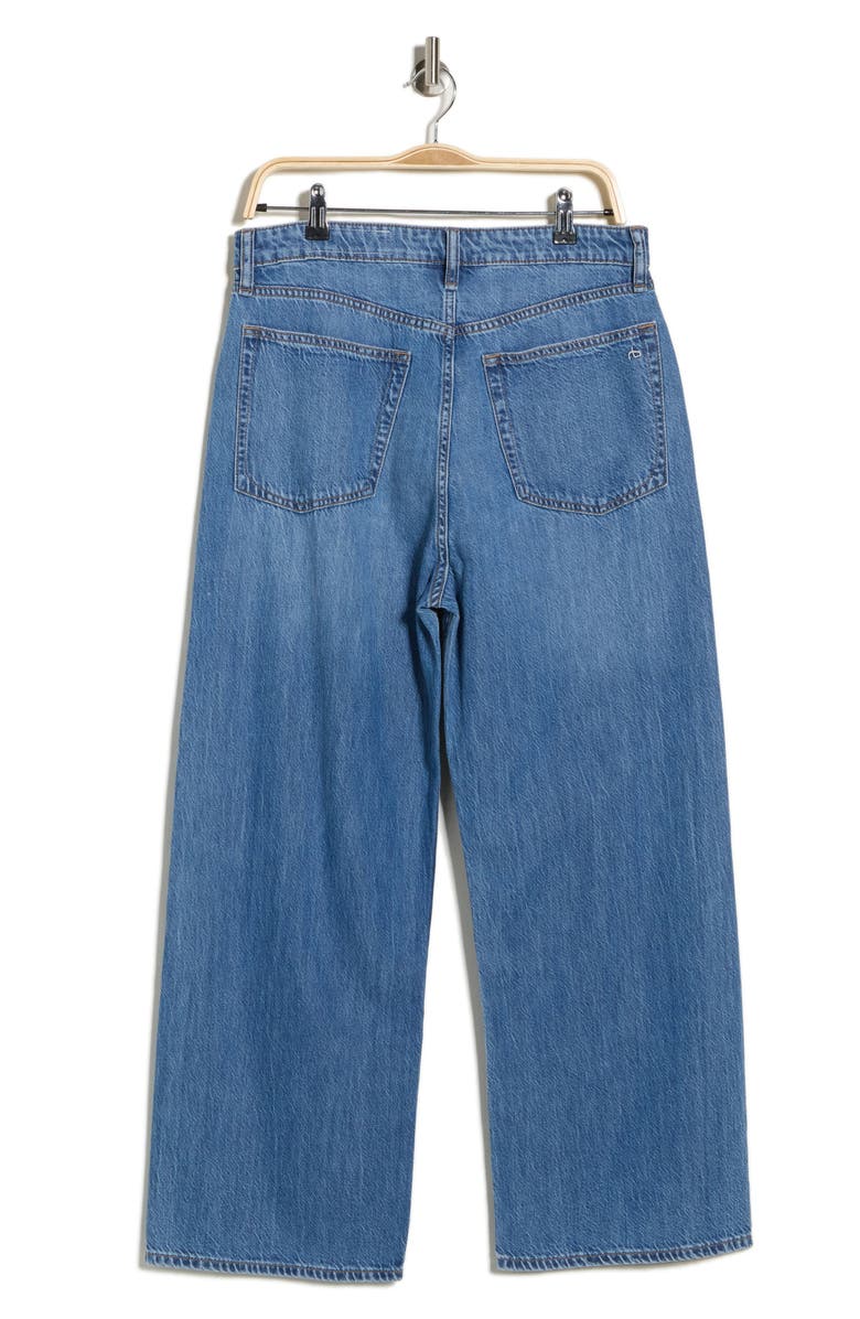 rag & bone Lori High Waist Crop Wide Leg Jeans, Alternate, color, Woburn