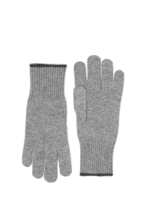 Brunello Cucinelli Knit Gloves In Grey