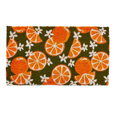 Oranges Coir Mat Rectangle Indoor Outdoor Welcome Mat