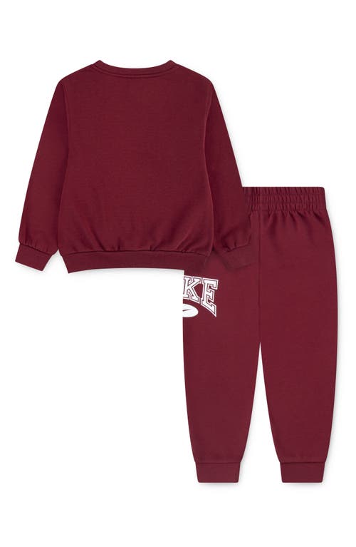 Nike Little Boys Gameday Essentials 2-piece Crewneck Sweatshirt And Pants Set In Red