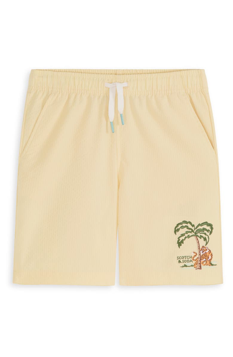 Scotch & Soda Kids' Seersucker Shorts, Main, color,
