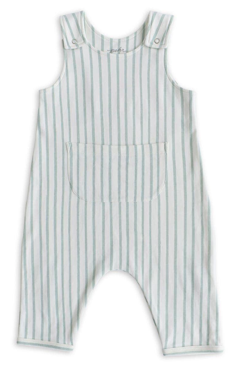 Pehr Stripes Away Organic Cotton Overalls, Main, color, 