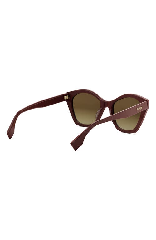 Fendi Lettering 52mm Square Sunglasses In Red
