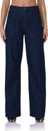 AFRM Rhett Pinstripe Wide Leg Carpenter Jeans