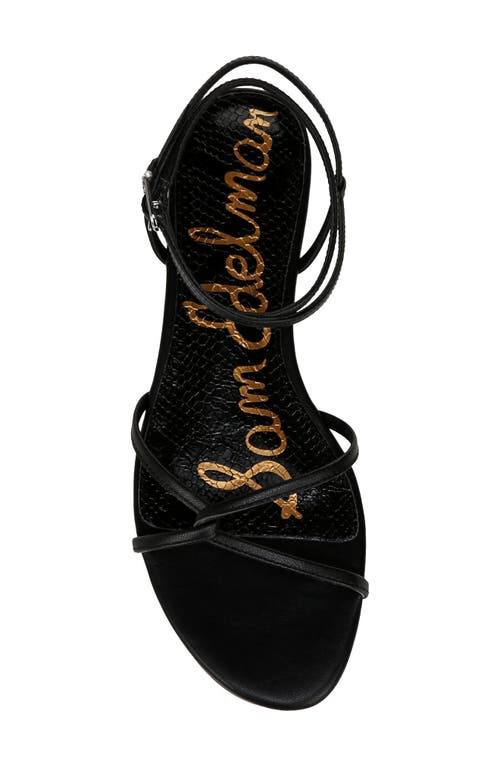 Sam Edelman Ellina Ankle Strap Sandal In Black Leather